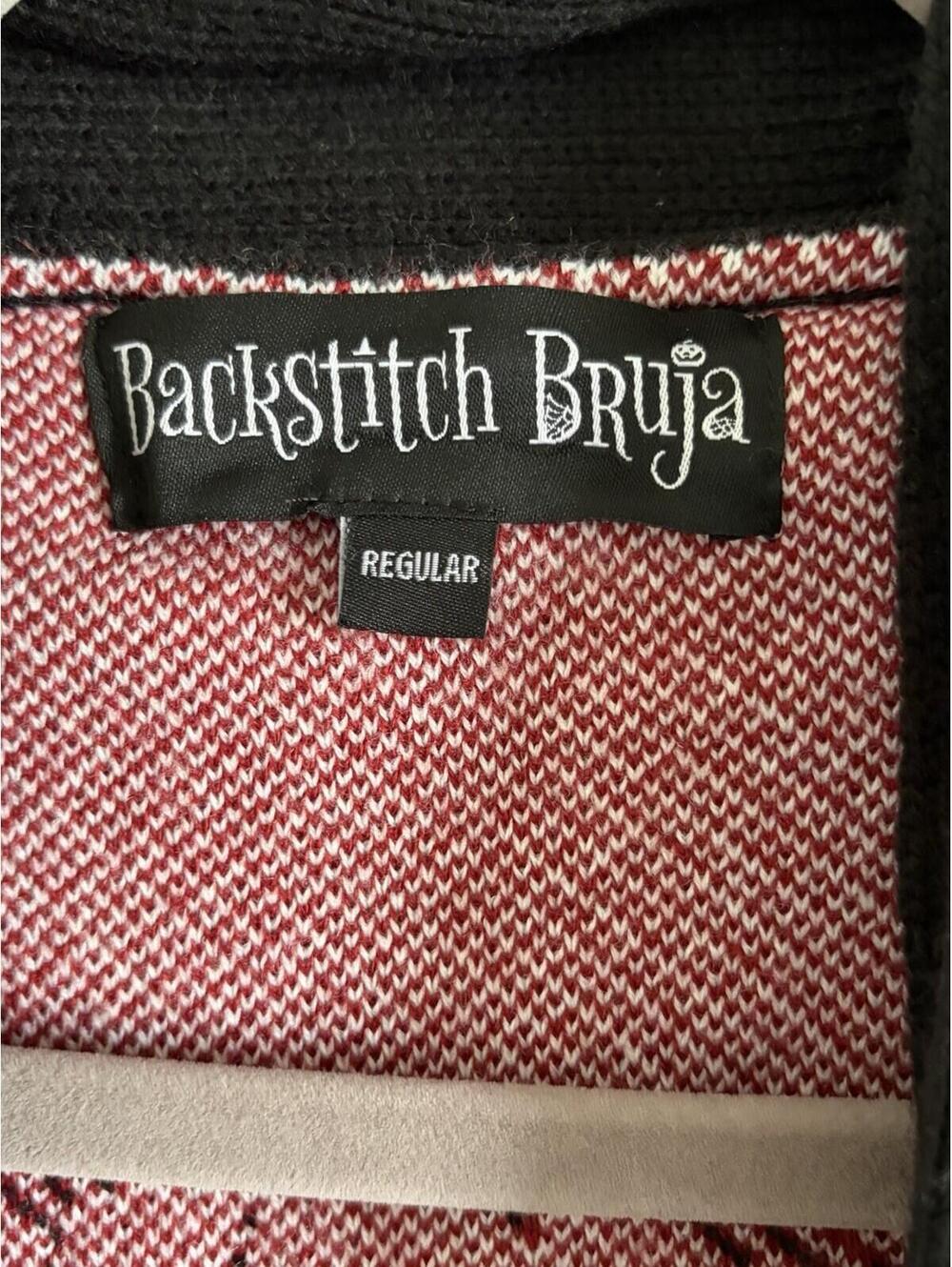 Backstitch Bruja Hexmas Cardigan Regular M/L Side Pockets Acrylic Knit - Picture 3 of 8